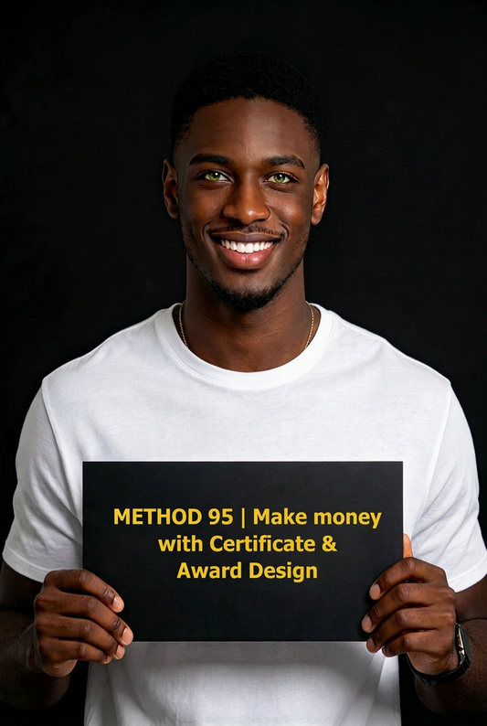 METHOD 95 | Make money with Certificate & Award Design