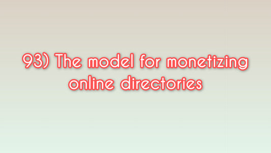 The model for monetizing online directories