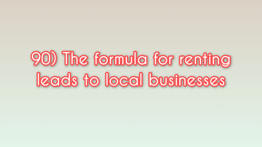 The formula for renting leads to local businesses