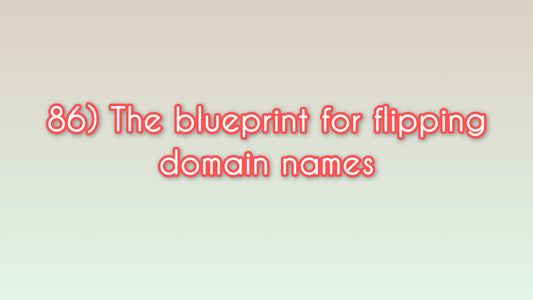 The blueprint for flipping domain names