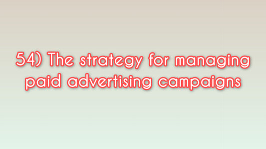 The strategy for managing paid advertising campaigns