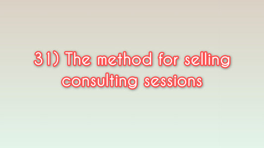 The method for selling consulting sessions