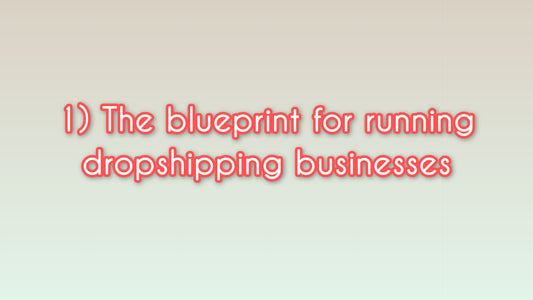 The blueprint for running dropshipping businesses