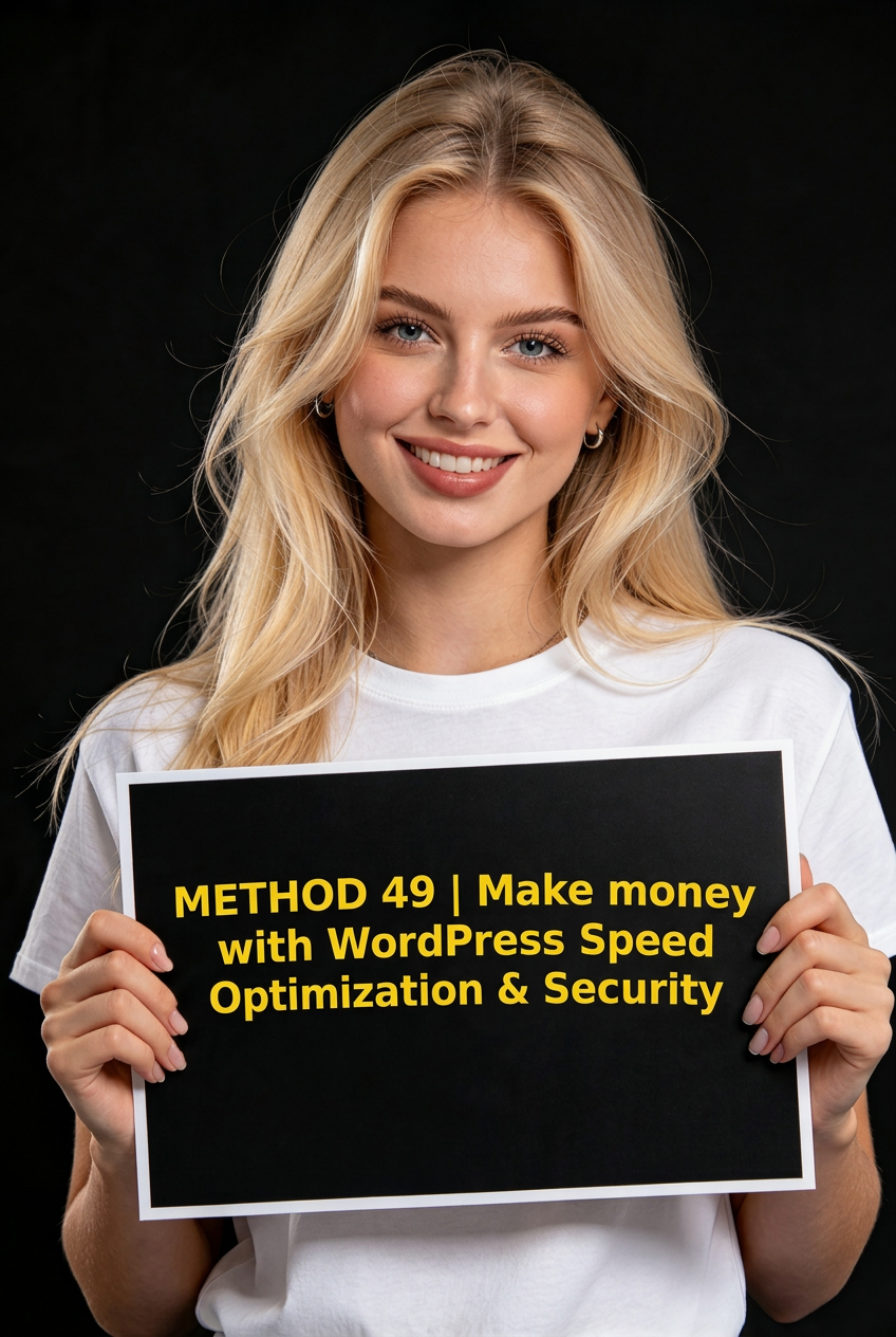 METHOD 49 | Make money with WordPress Speed Optimization & Security
