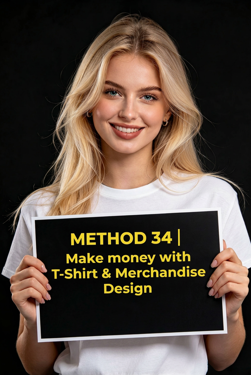 METHOD 34 | Make money with T-Shirt & Merchandise Design