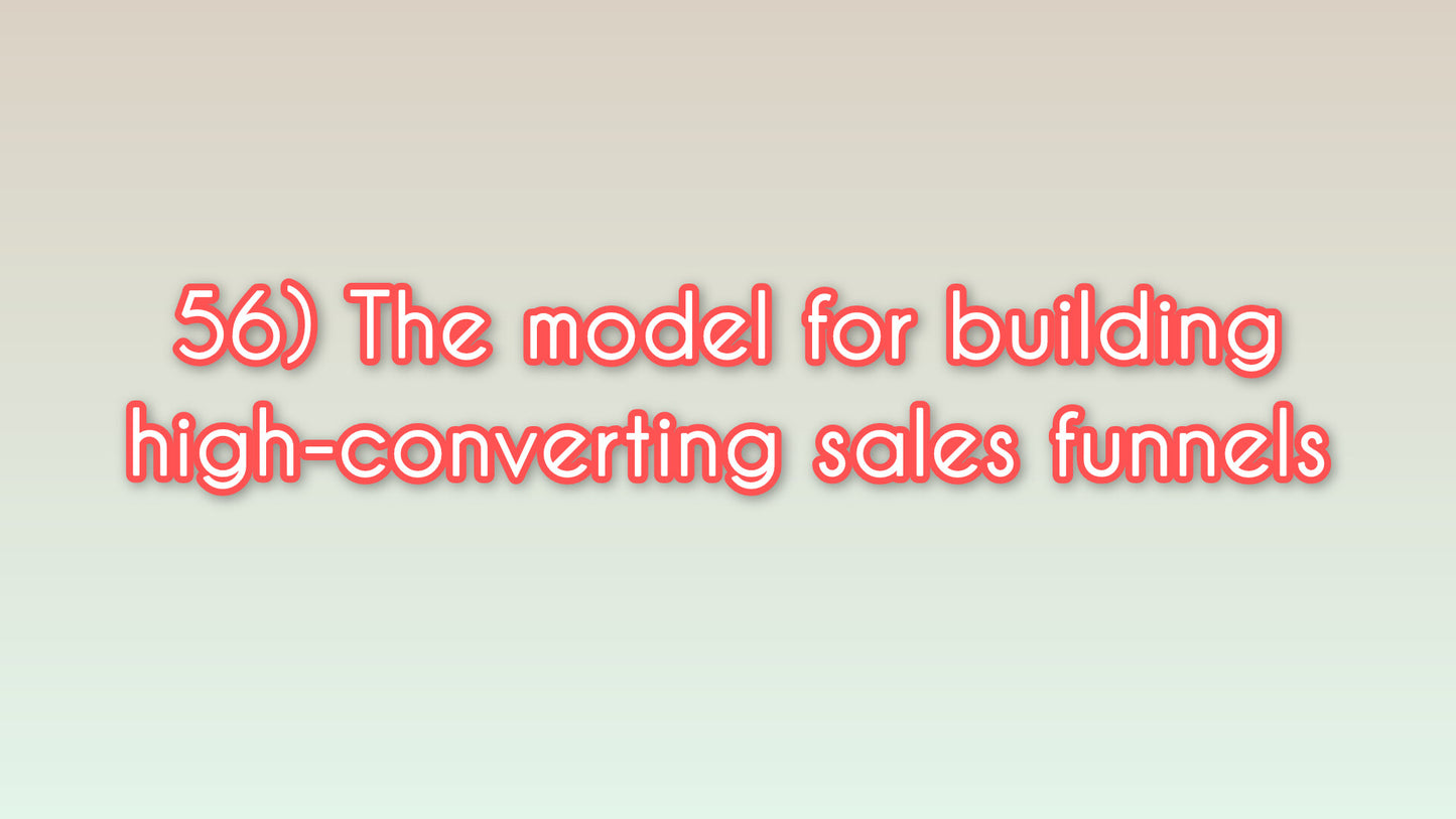 The model for building high-converting sales funnels
