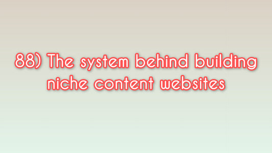 The system behind building niche content websites