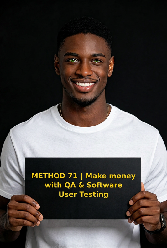 METHOD 71 | Make money with QA & Software User Testing