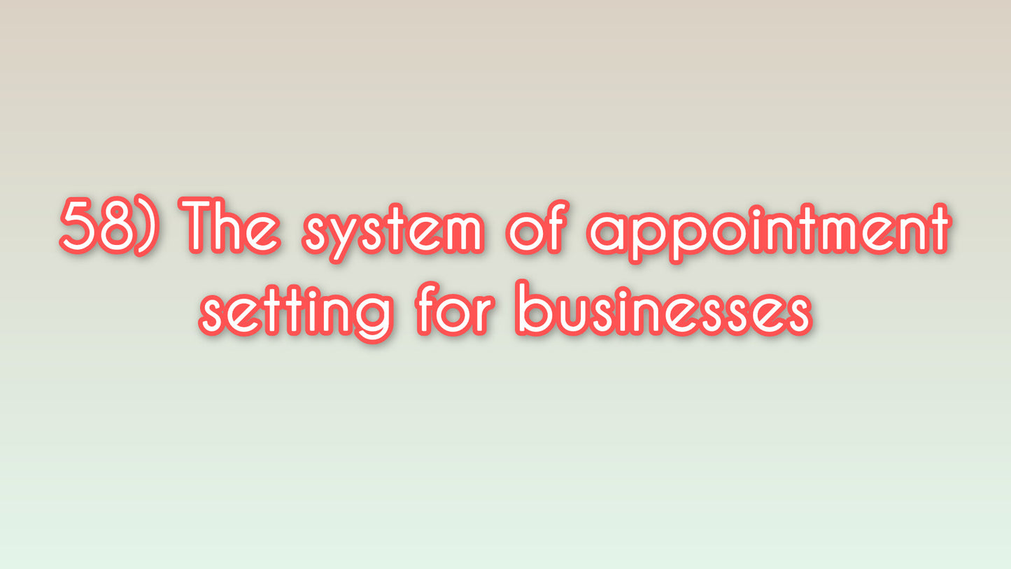 The system behind appointment setting for businesses