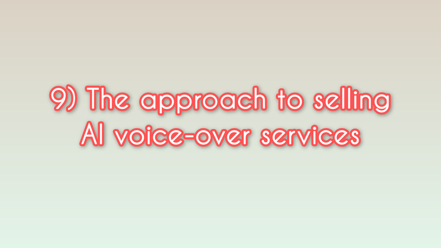 The approach to selling AI voice-over services