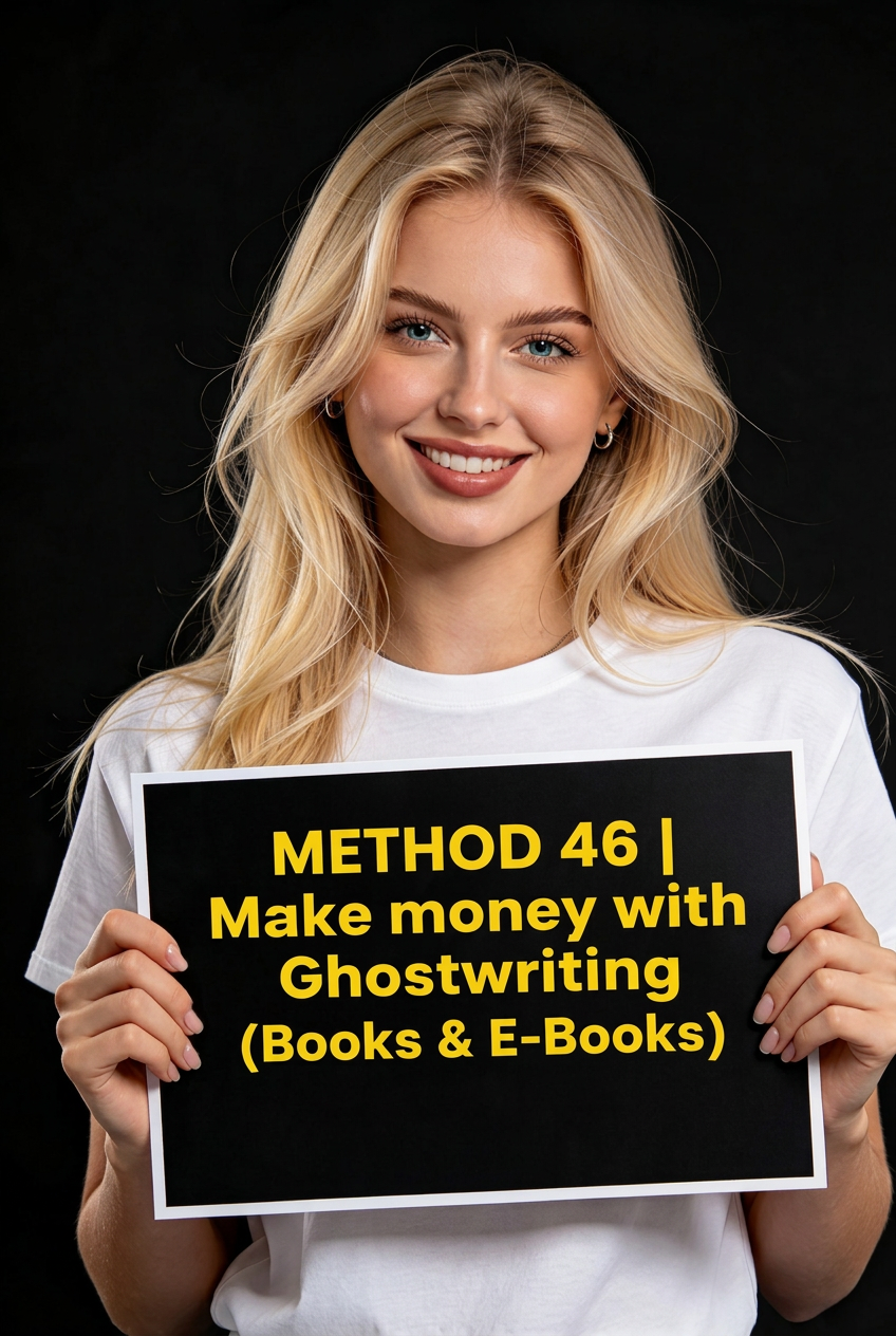 METHOD 46 | Make money with Ghostwriting (Books & E-Books)