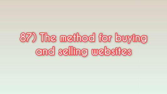 The method for buying and selling websites